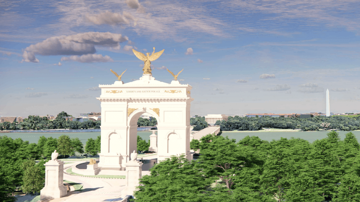 'Wasteful, gaudy, disruptive': Massive scale of Trump's arch would radically alter DC