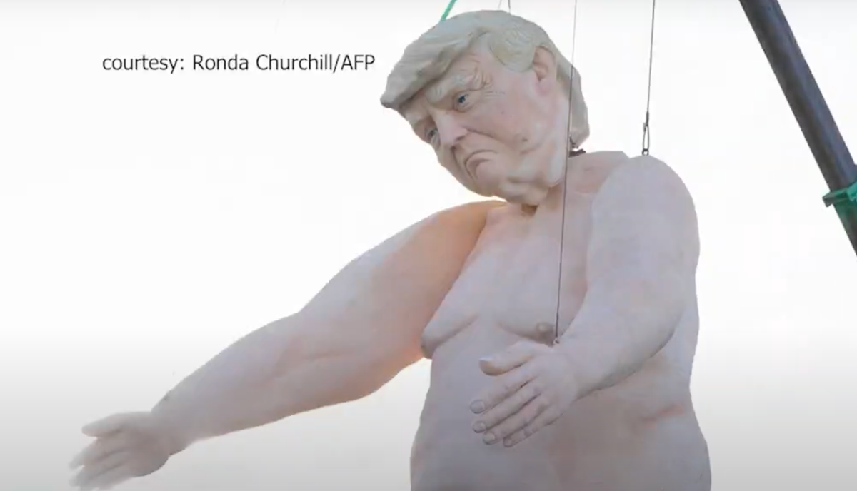 'Extremely offensive': Massive naked Trump statue stuns Nevada