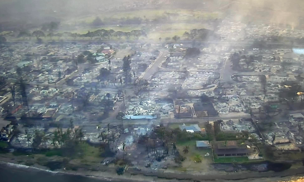 'Looks like Baghdad': Pilot captures aerial footage of 'unbelievable' Maui wildfire devastation