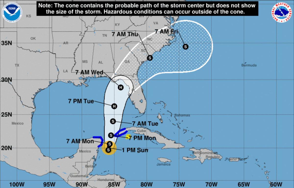 Tropical Storm Idalia forms, forecast to become hurricane that could threaten Florida