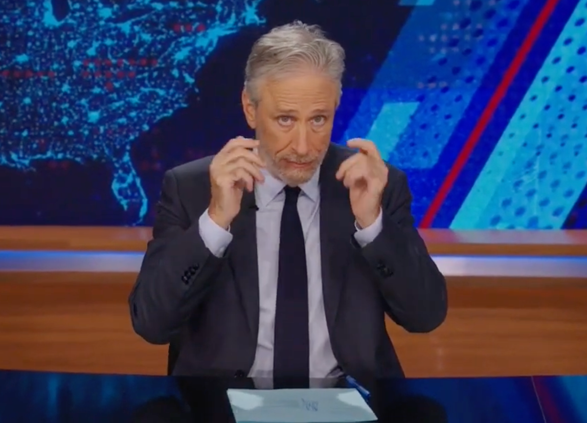 Jon Stewart mocks media meltdown over hog-tied Biden: 'Networks that show reruns of 9/11'