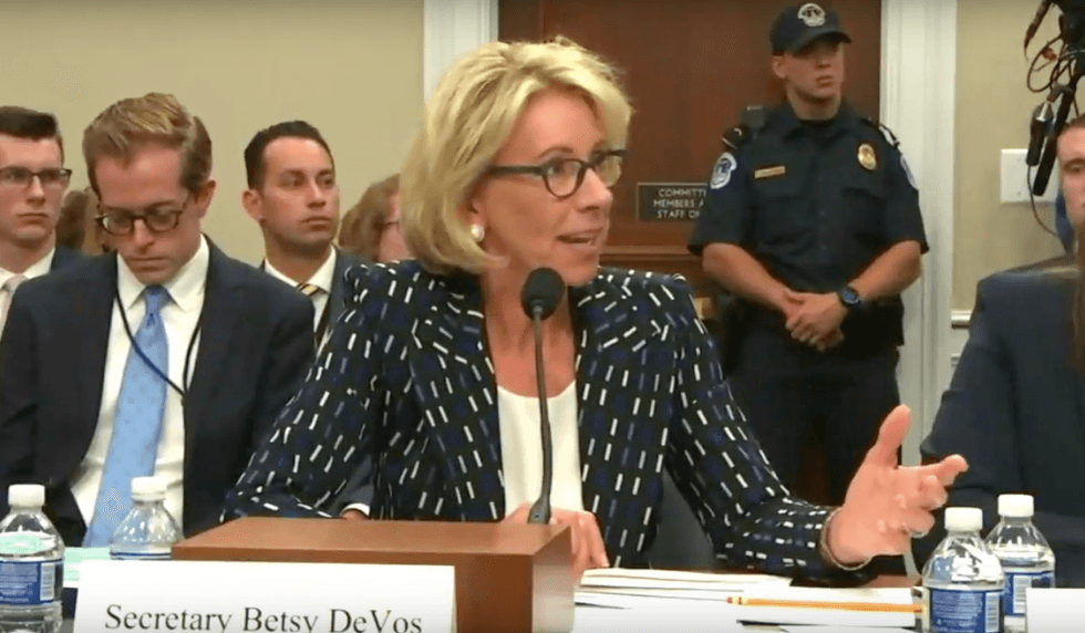WATCH: Betsy DeVos squirms when asked if she'd send her kids to failing charter school