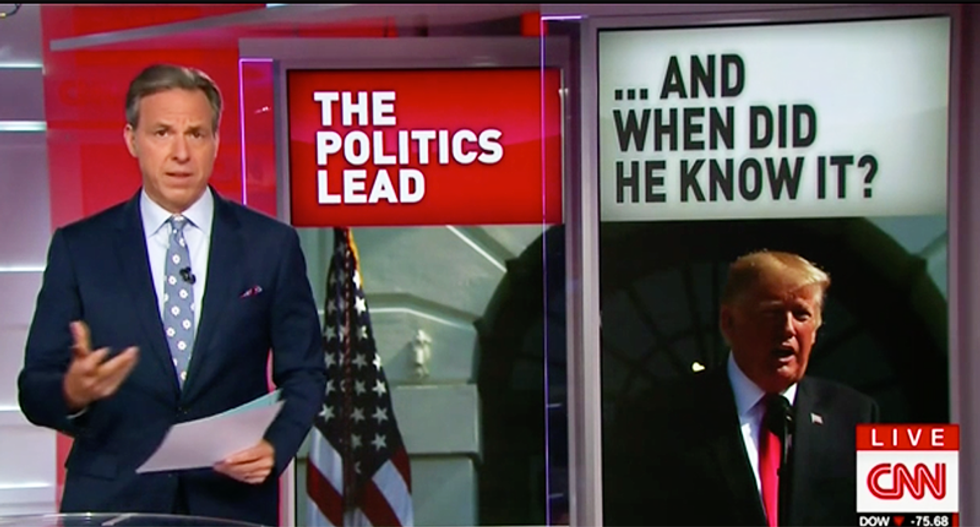 WATCH: CNN's Jake Tapper mocked Donald Trump for 'knowing a lot about a meeting he said he didn't know about'