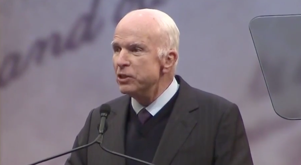 'Unpatriotic': Watch John McCain torch Trump and Bannon’s ‘half-baked nationalism’ during Liberty Medal speech