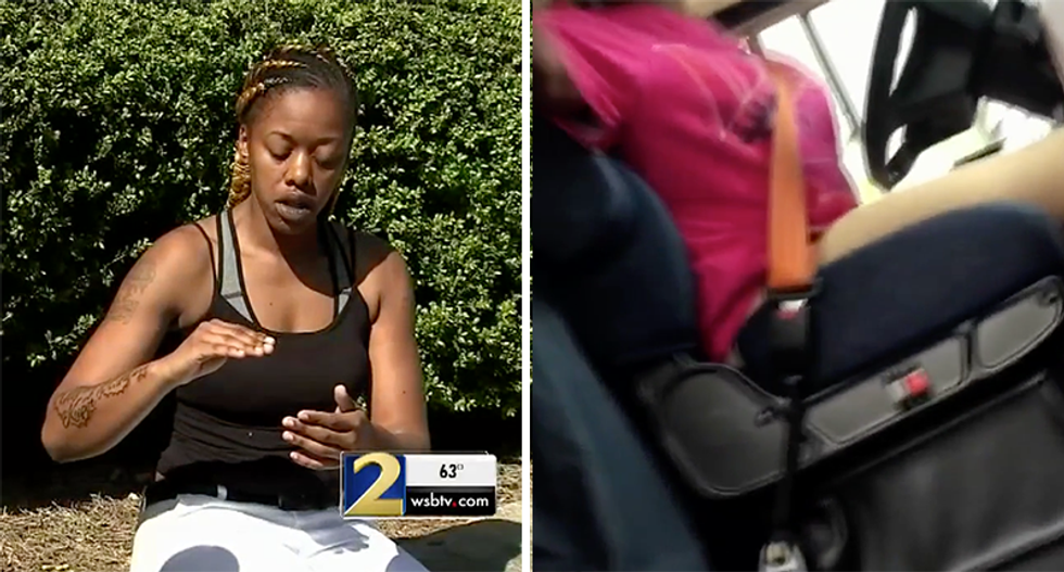 Georgia mom fights with bus driver -- who then drives off as she is trapped in the doors