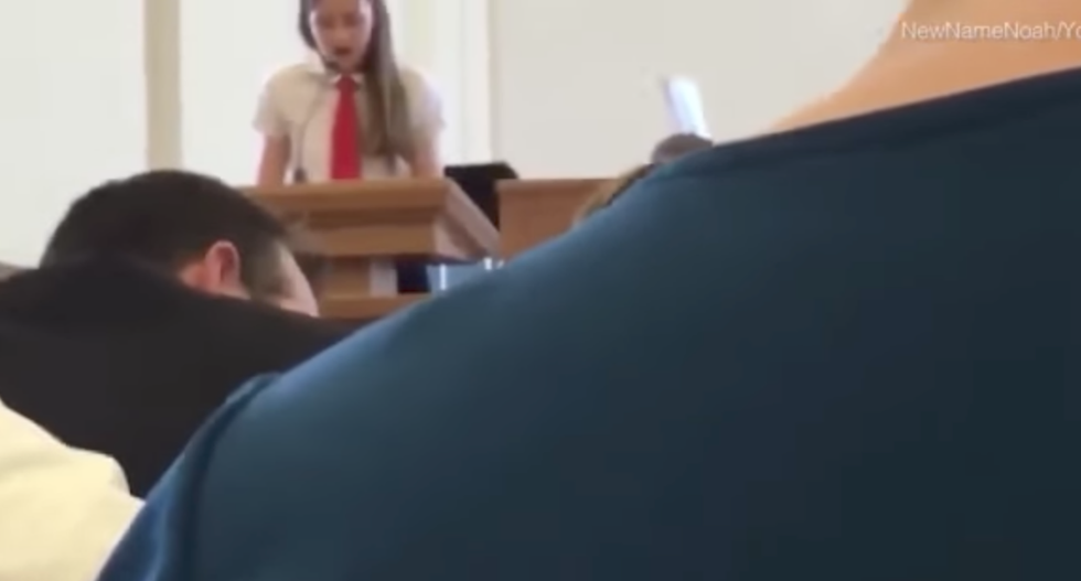 WATCH: Mormon church cuts 12-year-old girl's mic as she comes out as gay to her congregation