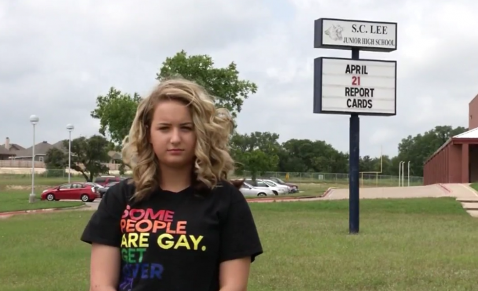 Texas 8th grader sent home for wearing pro-LGBT t-shirt telling haters to ‘Get Over It'