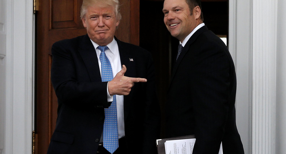 Kris Kobach tells Trump rally that immigration crackdown would have prevented 9/11 attack