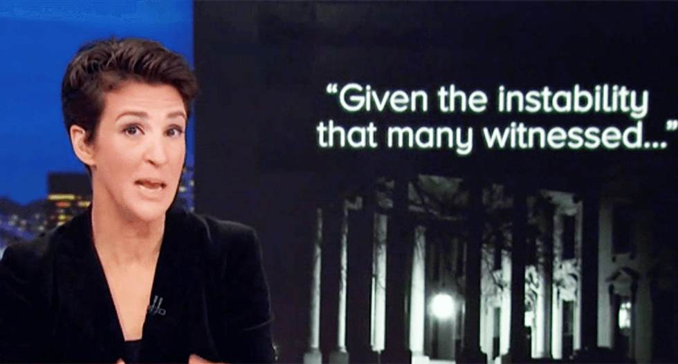 'The end is near': MSNBC's Rachel Maddow explains what the anonymous NY Times op-ed writer wants the public to do