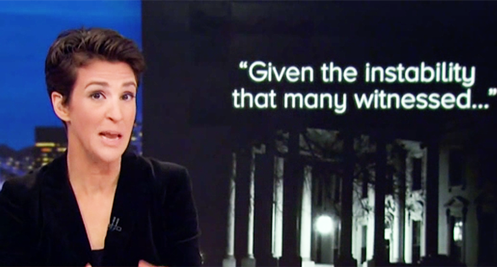 'The end is near': MSNBC's Rachel Maddow explains what the anonymous NY Times op-ed writer wants the public to do