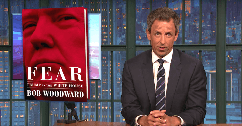 Seth Meyers: You don't need a book to grade Trump's intelligence -- you just need 'eyeballs and ear holes'