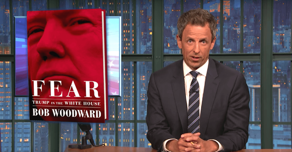 Seth Meyers: You don't need a book to grade Trump's intelligence -- you just need 'eyeballs and ear holes'