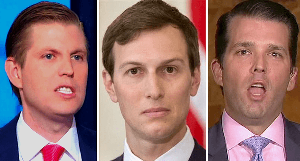 Trump has surrounded himself with 'failsons' starting with 'dimwitted' Don Trump Jr. and Kushner: columnist