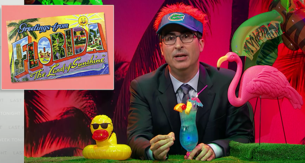 Watch: John Oliver hilariously begs Florida to do away with its extreme felony voter disenfranchisement laws
