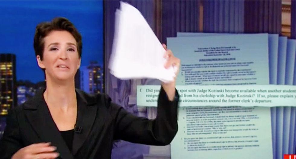 MSNBC's Rachel Maddow reveals how Brett Kavanaugh and the GOP are still trying to trick the public about his beliefs