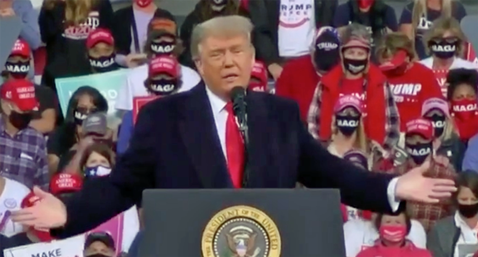 Trump says he is 'counting on the federal court system' to declare winner on election night—before many ballots are tallied