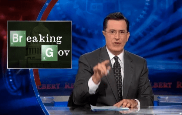 Colbert recaps series finale of U.S. government in 'Breaking Gov'