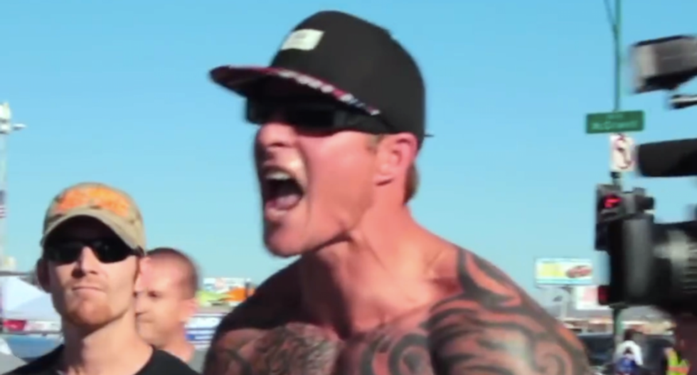 ‘Go f*cking make my tortilla’: Unhinged Trump supporter goes batsh*t insane on Hispanic protester