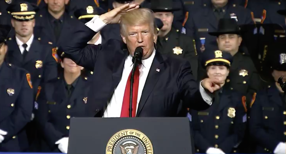 Police departments from coast to coast are reacting to Trump's speech to cops -- and it's brutal