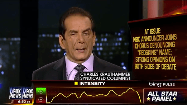 Charles Krauthammer favors Redskins name change: 'It has to do with simple, elementary respect'