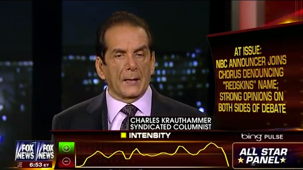Charles Krauthammer favors Redskins name change: 'It has to do with simple, elementary respect'