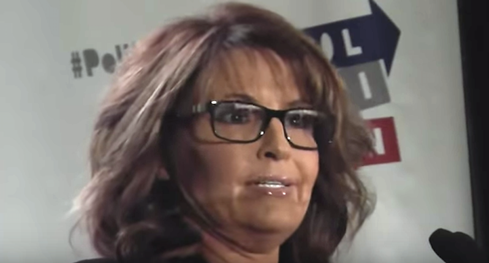 Sarah Palin slams 'good old boy' Hillary Clinton in wacky speech praising 'everyman' Donald Trump