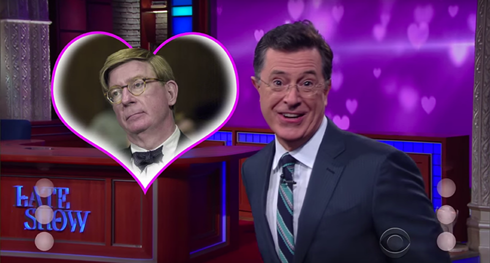 Stephen Colbert hilariously mocks George Will for leaving the GOP — ‘which means he’s single!’