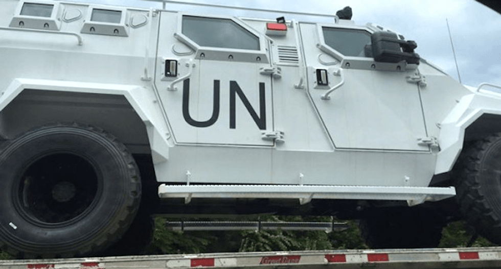Conservatives freak out over ‘UN takeover’ after spotting trucks made in Virginia and sold overseas