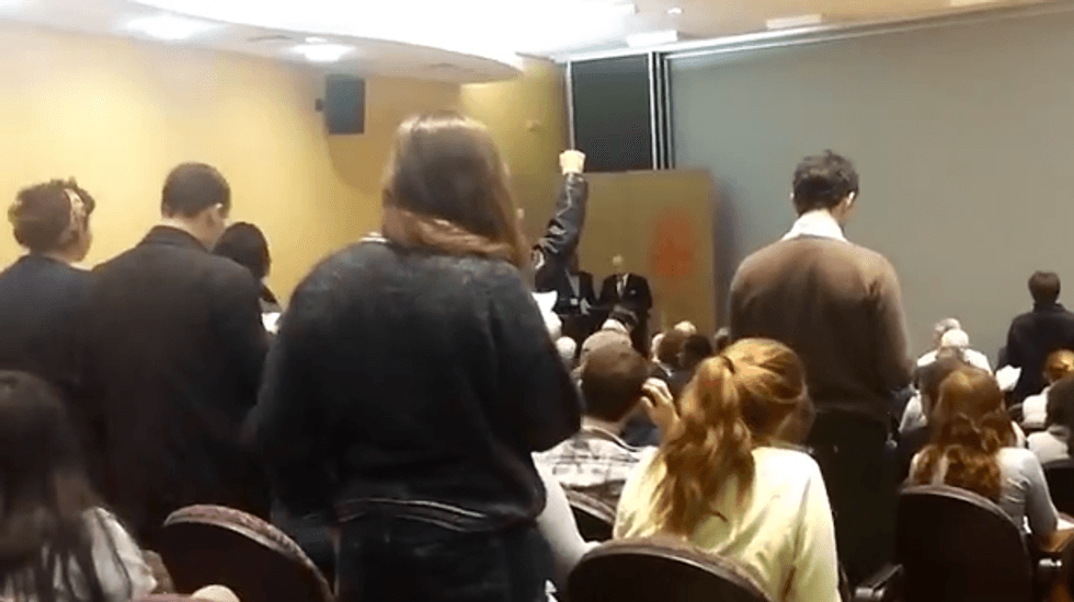 Protesters shout down NYPD commissioner Ray Kelly at Brown University