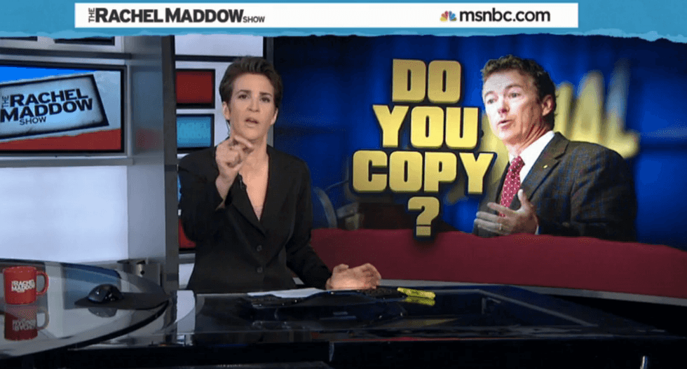 Maddow to Rand Paul: 'Good luck' trying to make this plagiarism thing about me