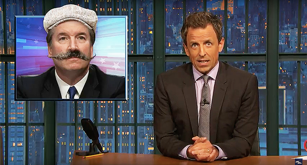 Seth Meyers mocks Kavanaugh for lying so much 'I'm expecting him to leave the hearing and come back with a mustache'