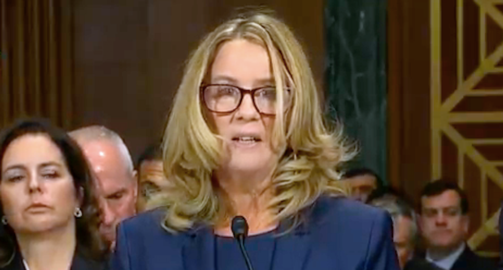 The internet rallies around tearful Christine Ford: ‘I can see the traumatized girl in her eyes and it breaks my heart’