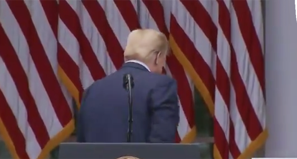 Trump storms out of briefing after being called out for racism from Chinese-American reporter