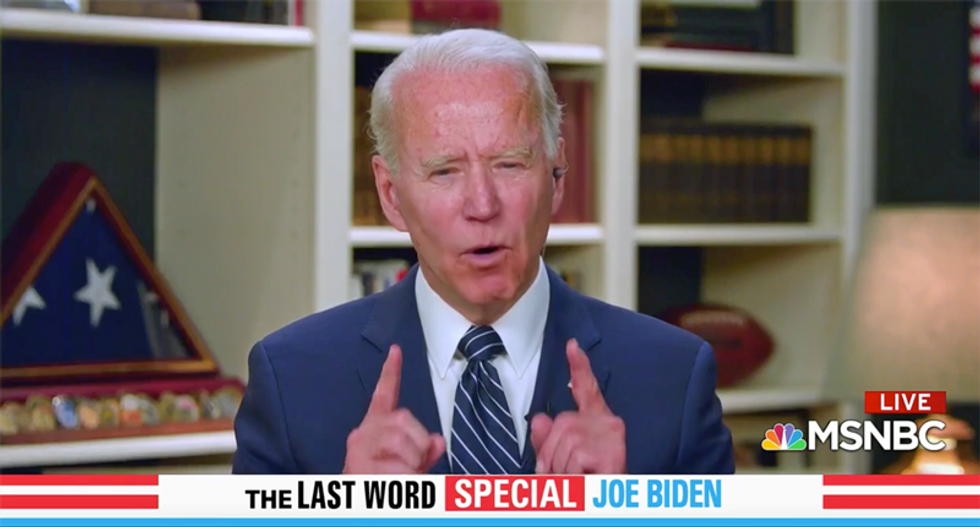 Joe Biden rips Bill Barr for his ‘prostitution’ of the DOJ during MSNBC’s virtual town hall special