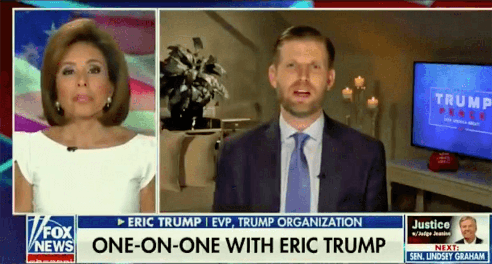 Eric Trump predicts COVID-19 is a conspiracy against his dad that will 'magically' disappear in November