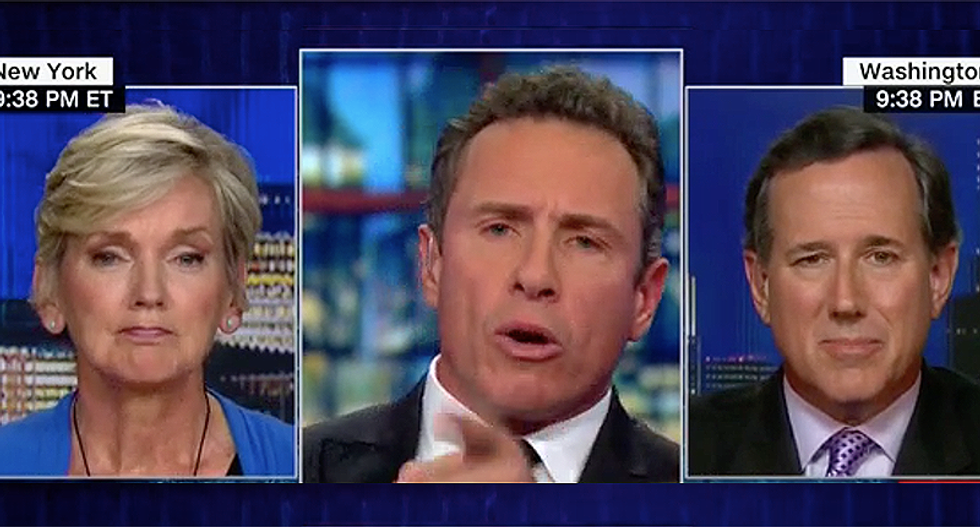 'That's not true': CNN's Chris Cuomo hammers Rick Santorum after he claims multiple people vouched for Kavanaugh's character