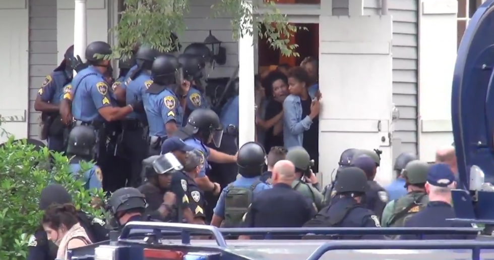 Baton Rouge cops barge into woman’s yard to arrest Black Lives Matter protesters she invited
