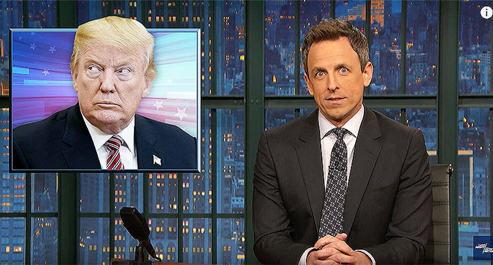 'Pay your taxes': Seth Meyers smacks Trump for bragging about donating his salary back to the government