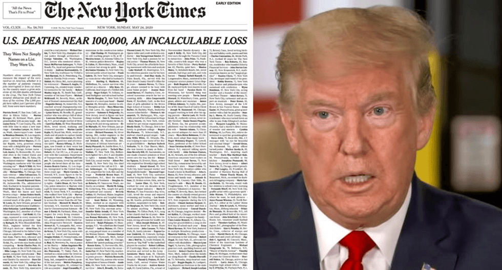 NYT praised for ‘jaw-dropping’ front page honoring coronavirus fatalities: ‘A visceral gut punch’