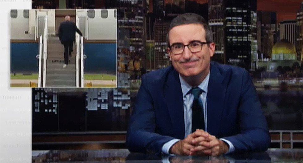 John Oliver mocks toilet paper on Trump's shoe: 'No one would be surprised if he had a toilet stuck to his shoe'