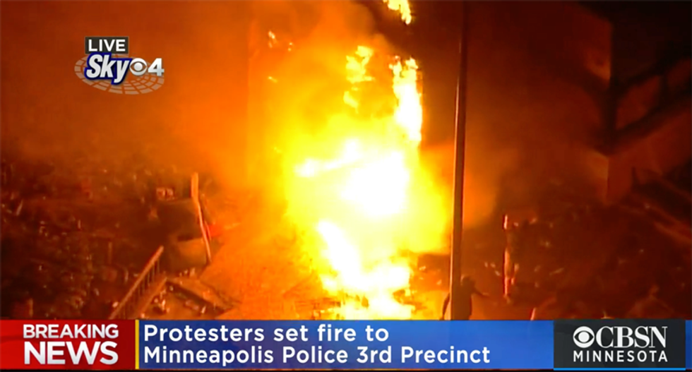 WATCH: Minneapolis police station burns after protesters reportedly seize the building