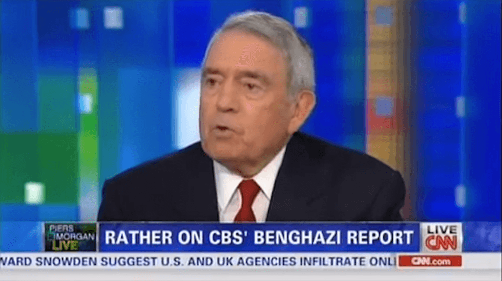 Dan Rather says his Bush report was flawed, but Lara Logan's Benghazi report was false