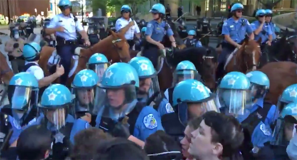Trump Tower is ‘under siege’ as Chicago Police make arrests to defend the president’s building