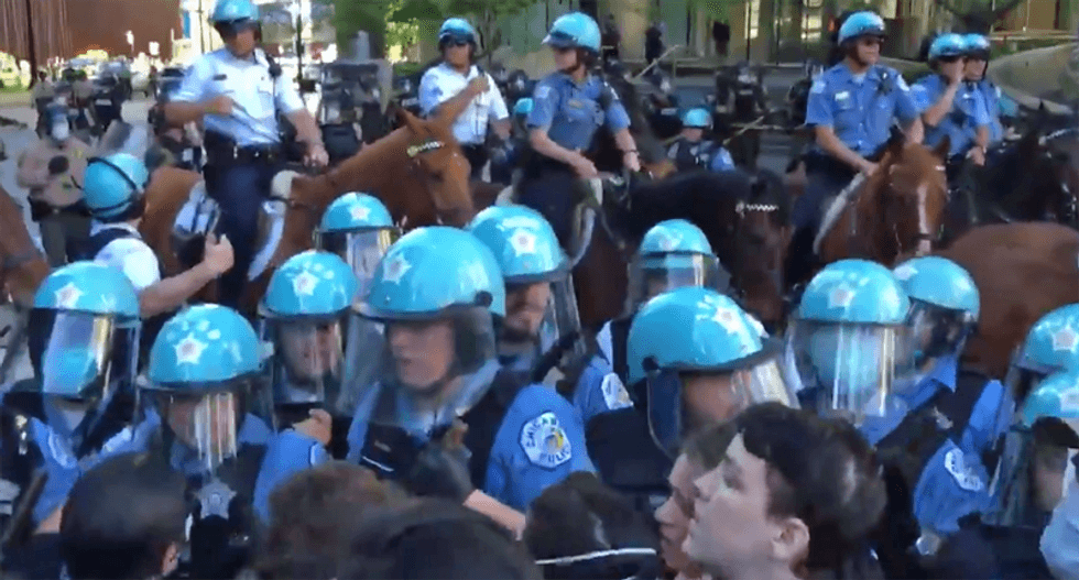 Trump Tower is ‘under siege’ as Chicago Police make arrests to defend the president’s building