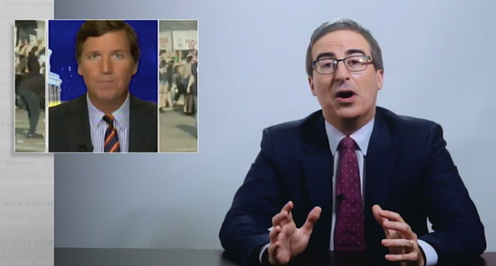 John Oliver rips Fox News' Tucker Carlson for urging 'order' from people of color -- but never demanding it of police