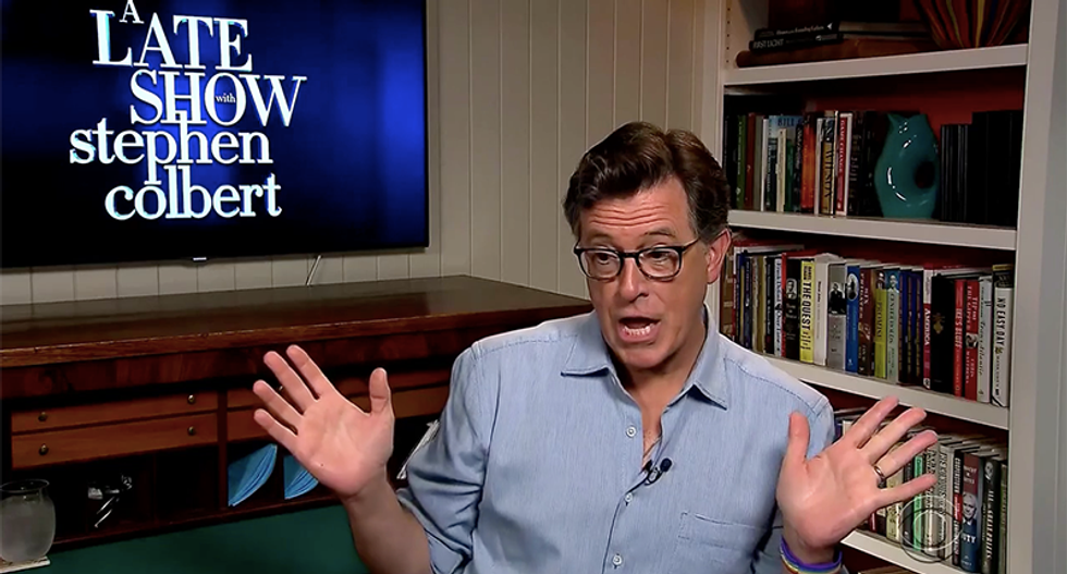 Colbert ridicules Trump for refusing to wear a mask -- 'but he'll take a drug whose side effects include death'