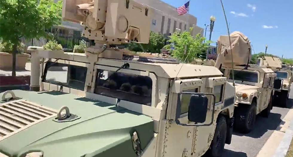 Military rolls into DC to protect the White House from civil rights protesters