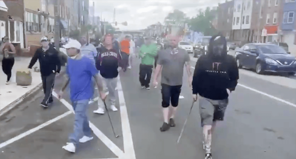All-white 'vigilante group' with 'MAGA scum' roaming Philly -- armed with bats and clubs: report