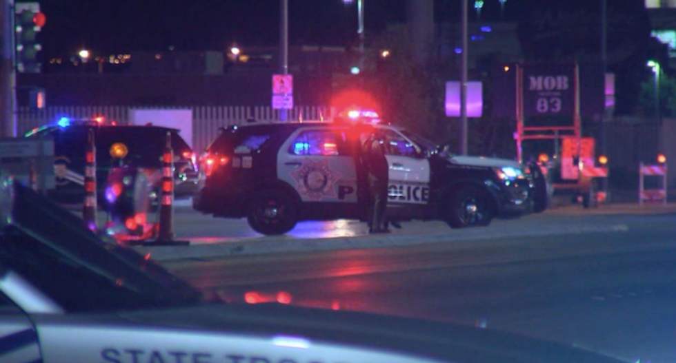 Las Vegas cop on life support and heavily armed suspect dead in separate shootings during protests