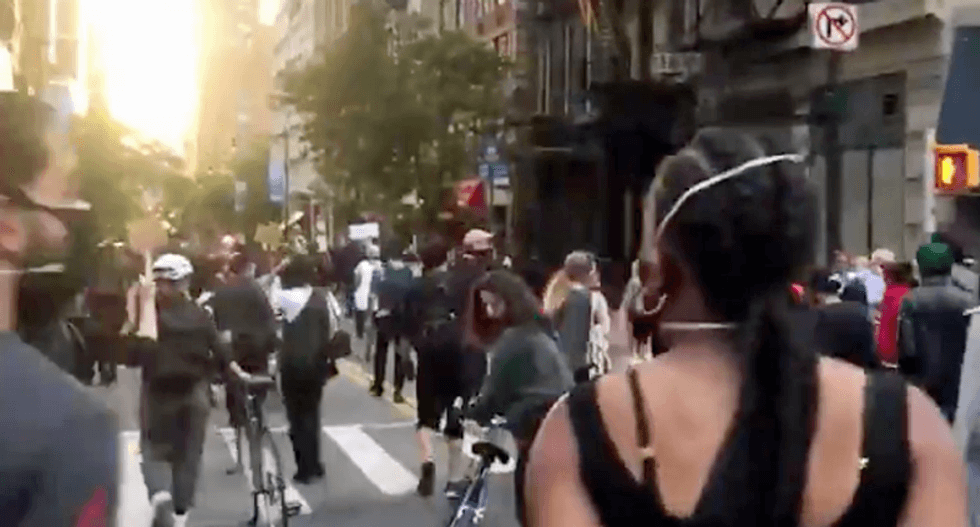 NYC protesters defy curfew — with a profane message for Mayor Bill de Blasio